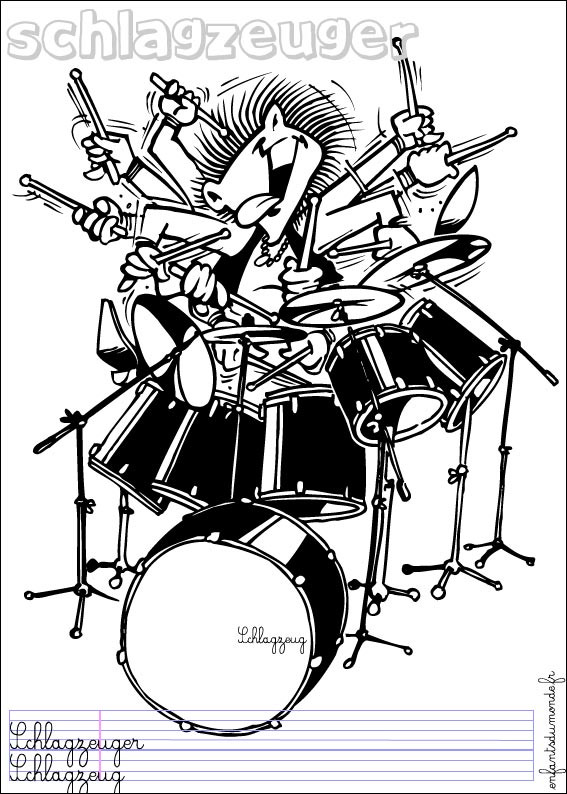 coloriage batteur 1